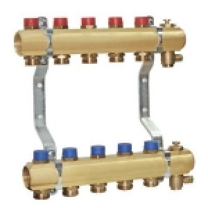 Коллектор для систем водоснабжения и отопления, 5 контуров